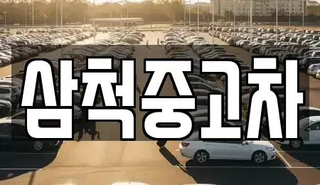 강원 삼척시 당저동 중고차매매 전문 삼척중고차