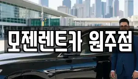 강원 원주시 단구동 렌트카 전문 모젠렌트카 원주점