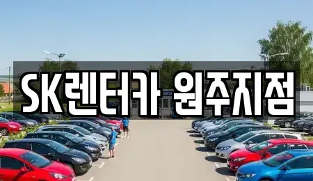 강원 원주시 단구동 장기렌트카 전문 SK렌터카 원주지점