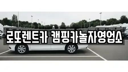 강원 원주시 소초면 렌트카 전문 로또렌트카 캠핑카놀자영업소
