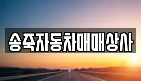 강원 원주시 소초면 중고차 전문 송죽자동차매매상사