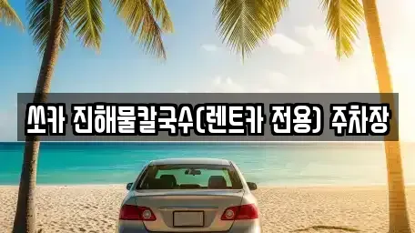 강원특별자치도 삼척시 당저동 렌트카 전문 쏘카 진해물칼국수(렌트카 전용) 주차장
