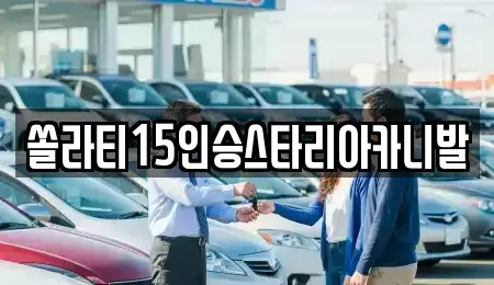 강원특별자치도 원주시 지정면 렌트카 전문 쏠라티15인승스타리아카니발