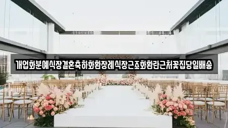 개업화분예식장결혼축하화환장례식장근조화환란근처꽃집당일배송