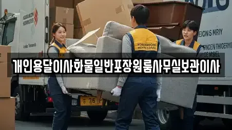 개인용달이사화물일반포장원룸사무실보관이사