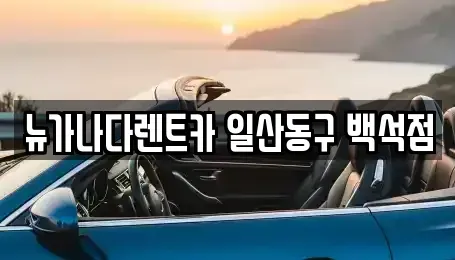 경기 고양시 일산동구 산황동 렌트카 전문 뉴가나다렌트카 일산동구 백석점