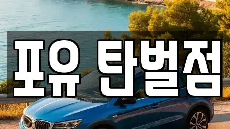 경기 광주시 회덕동 렌트카 전문 포유 탄벌점