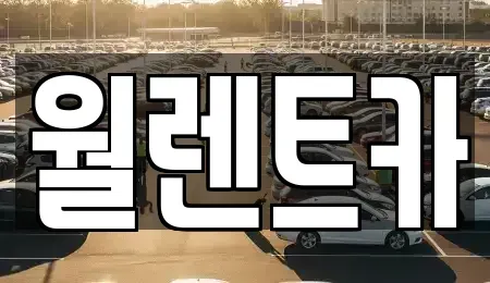 경기 군포시 당동 렌트카 전문 월렌트카