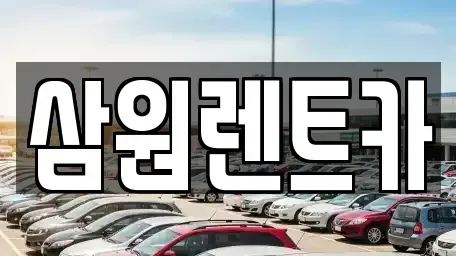 경기 남양주시 오남읍 렌트카 전문 삼원렌트카