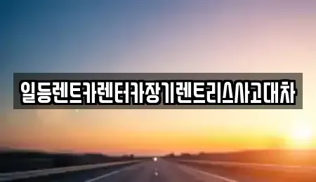 경기 시흥시 능곡동 렌트카 전문 일등렌트카렌터카장기렌트리스사고대차