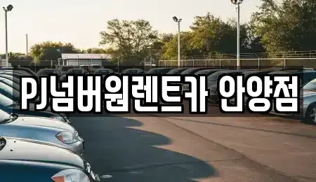경기 안양시 만안구 안양동 렌트카 전문 PJ넘버원렌트카 안양점
