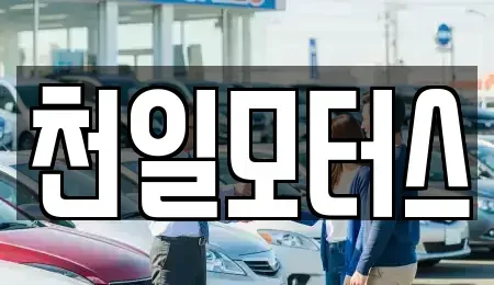 경기 안양시 만안구 안양동 중고차 전문 천일모터스