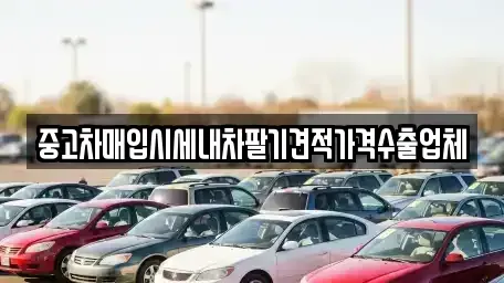 경기 안양시 만안구 안양동 중고차매입 전문 중고차매입시세내차팔기견적가격수출업체
