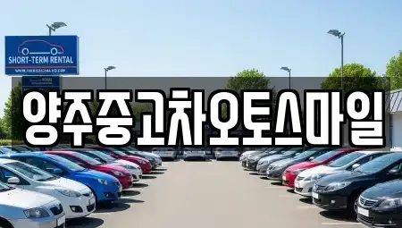 경기 양주시 광사동 중고차매매 전문 양주중고차오토스마일