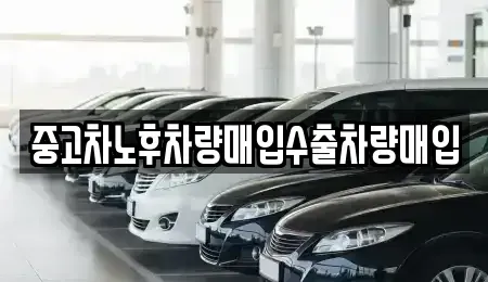 경기 양주시 광사동 중고차매입 전문 중고차노후차량매입수출차량매입