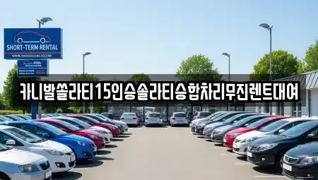 경기 양주시 유양동 렌트카 전문 카니발쏠라티15인승솔라티승합차리무진렌트대여