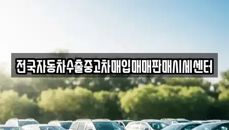 경기 양주시 유양동 중고차 전문 전국자동차수출중고차매입매매판매시세센터