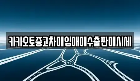 경기 의왕시 이동 중고차 전문 카카오토중고차매입매매수출판매시세