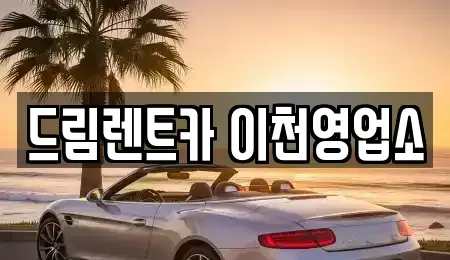 경기 이천시 관고동 렌트카 전문 드림렌트카 이천영업소