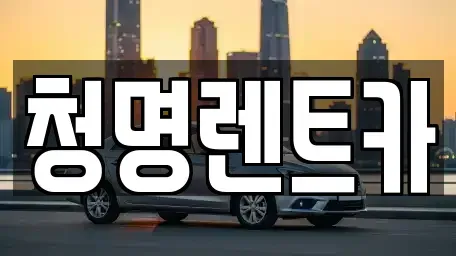 경기 화성시 배양동 렌트카 전문 청명렌트카