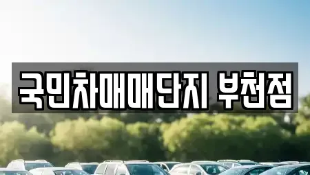 경기도 부천시 오정구 중고차매매 전문 국민차매매단지 부천점