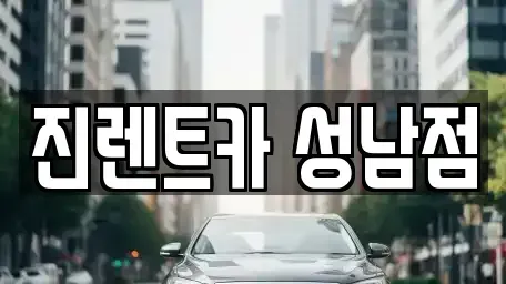 경기도 성남시 중원구 하대원동 단기렌트카 전문 진렌트카 성남점
