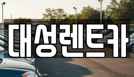 경기도 안산시 상록구 이동 렌트카 전문 대성렌트카