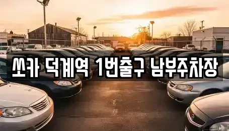경기도 양주시 덕계동 렌트카 전문 쏘카 덕계역 1번출구 남부주차장