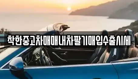 경기도 양주시 회암동 중고차매입 전문 착한중고차매매내차팔기매입수출시세