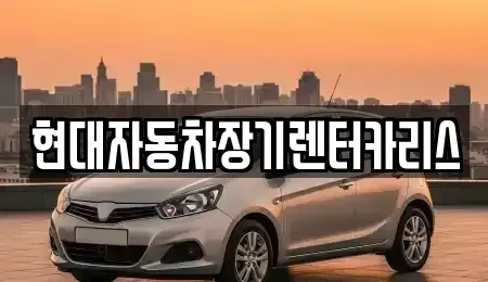 경기도 의왕시 내손동 장기렌트카 전문 현대자동차장기렌터카리스