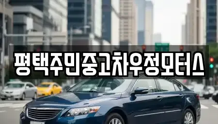 경기도 평택시 동삭동 중고차매매 전문 평택주민중고차우정모터스
