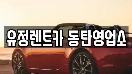 경기도 화성시 송산동 렌트카 전문 유정렌트카 동탄영업소
