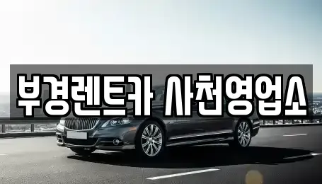 경남 사천시 벌리동 렌트카 전문 부경렌트카 사천영업소
