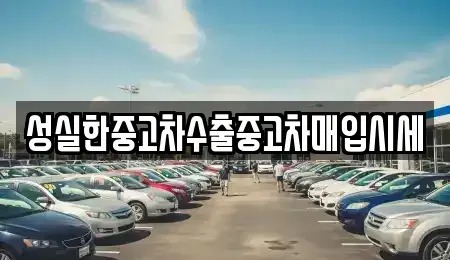 경남 진주시 초전동 중고차매입 전문 성실한중고차수출중고차매입시세