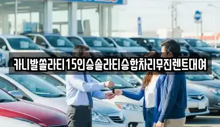 경남 창원시 마산합포구 월남동2가 렌트카 전문 카니발쏠라티15인승솔라티승합차리무진렌트대여