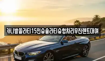 경남 창원시 진해구 풍호동 렌트카 전문 카니발쏠라티15인승솔라티승합차리무진렌트대여