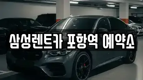 경북 경주시 강동면 렌트카 전문 삼성렌트카 포항역 예약소