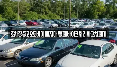 경북 의성군 비안면 중고차 전문 조차장중고오토바이폐지대행폐바이크처리사고차폐기