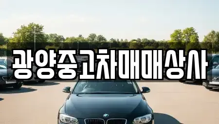 경상남도 사천시 동림동 중고차 전문 광양중고차매매상사