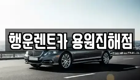 경상남도 창원시 진해구 용원동 렌트카 전문 행운렌트카 용원진해점