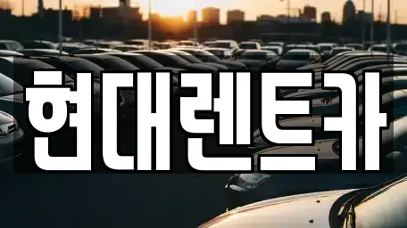 경상북도 포항시 북구 동빈1가 렌트카 전문 현대렌트카