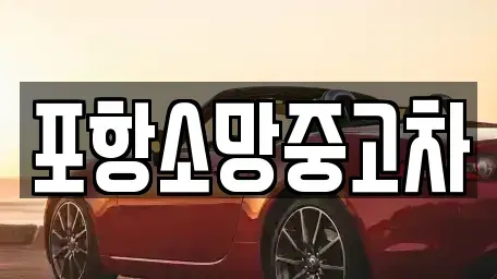 경상북도 포항시 북구 장성동 중고차매매 전문 포항소망중고차