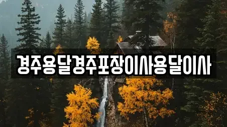 경주용달경주포장이사용달이사