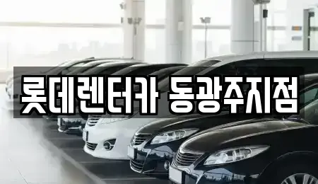 광주 북구 신안동 단기렌트카 전문 롯데렌터카 동광주지점