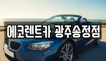 광주광역시 광산구 선암동 렌트카 전문 에코렌트카 광주송정점