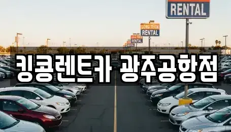 광주광역시 광산구 선암동 렌트카 전문 킹콩렌트카 광주공항점