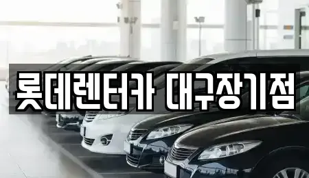 대구광역시 동구 효목동 장기렌트카 전문 롯데렌터카 대구장기점