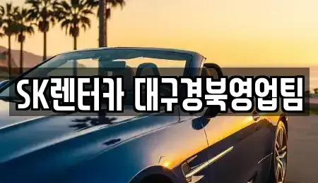 대구광역시 북구 서변동 장기렌트카 전문 SK렌터카 대구경북영업팀