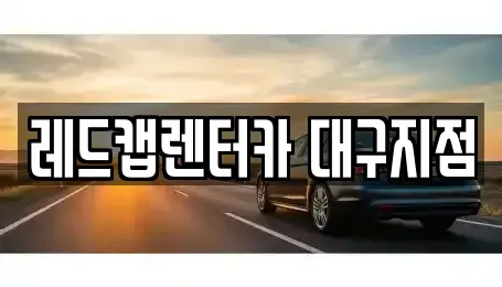 대구광역시 수성구 매호동 렌트카 전문 레드캡렌터카 대구지점