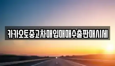 대전 중구 선화동 중고차매입 전문 카카오토중고차매입매매수출판매시세